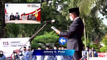 Pemerintah  Provinsi Lampung Ikuti Upacara Hari Kebangkitan Nasional ke 113 Tahun 2021